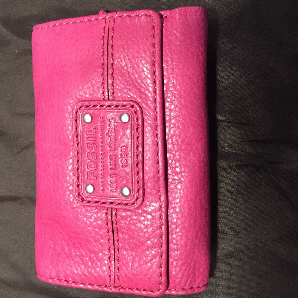 Fossil Leather Pink Wallet
